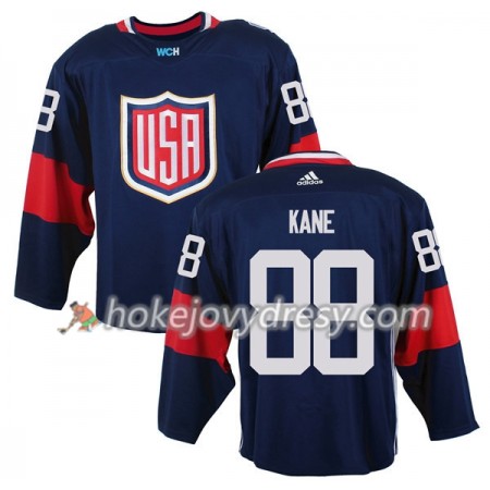 Pánské Hokejový Dres USA Patrick Kane 88 Světový pohár v ledním hokeji 2016 Modrá Premier
